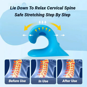 C-Type Neck Shoulder Relaxer Cervical Spine Stretch Muscle Relaxation Traction Device Massage Pillow Correction Chiropractic Econic Blanks