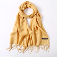 Fashion Solid Scarf Women Cashmere Soft Winter Warm Scarves Hijab Female Long Headband Shawl Wraps Bandana Foulard 2022 Echarpe Quick Pick Grocers