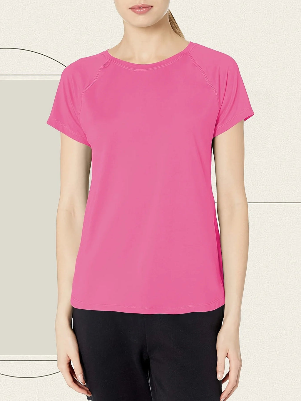 Women’s  Quick Dry Short Sleeve Resilience Gym Sports Moisture Wicking Round Neck T-Shirt Training Exercise Gym Sport Shirt Quick Pick Grocers