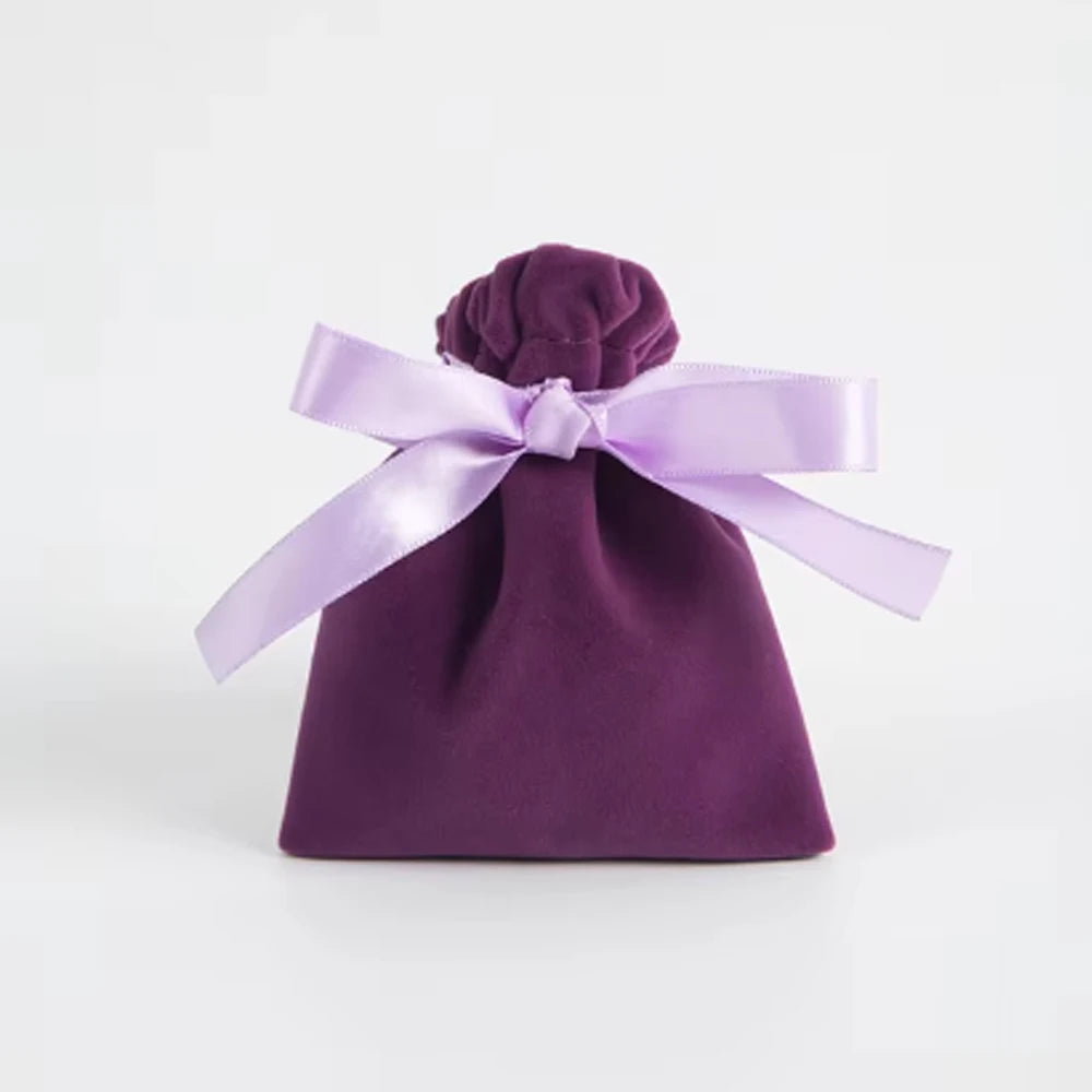 10pcs Green Jewelry Velvet Bag Ribbon Bowknot Pouches Gift Display Packing Storage Wedding Favors Travel Candy Drawstring Pocket Purest Peak