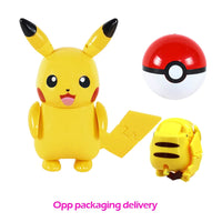 Figure Pokemon Pokeball transform Pikachu Charizard Venusaur Blastoise Mewtwo Gyarados Solgaleo Lunala Eevee poke ball toy gift Quick Pick Grocers