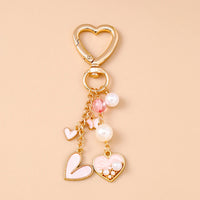 Cute Enamel Flower Butterfly Keychain Women Girls Love Heart Key Ring Pendants Handbag Decor DIY Handmade Jewelry Gifts Quick Pick Grocers