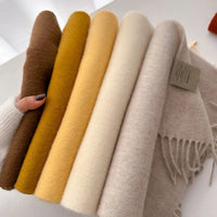 Winter Narrow Scarf 28 Color 100% Wool Scarf Hot Selling Solid Color Scarf Men's and Women's Universal Warm and Cold proof Scarf Quick Pick Grocers