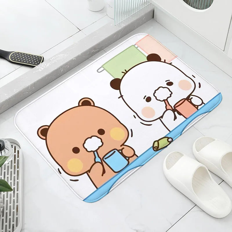 1Pc Bubu and Dudu Cute Cartoon Welcome Mat Entrance Doormat Balcony Bathroom Floor Mats Non-slip Rug Bedroom Carpet Home Decor Quick Pick Grocers