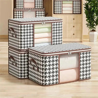 Large Clear Foldable Storage Box with Handles And Zipper - Dustproof Clothes Organizer for Home Econic Blanks