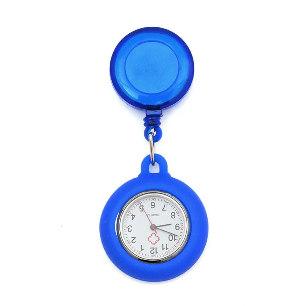 1PC New Retractable Nurse Watch Clip-on Fob Watch Doctor Medical Hanging Brooch Pin Quartz Clock Doctor Nurse Gifts Quick Pick Grocers