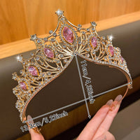 1 large crown fashionable temperament crown headband sweet wind hair accessory suitable for performances and birthdays Quick Pick Grocers