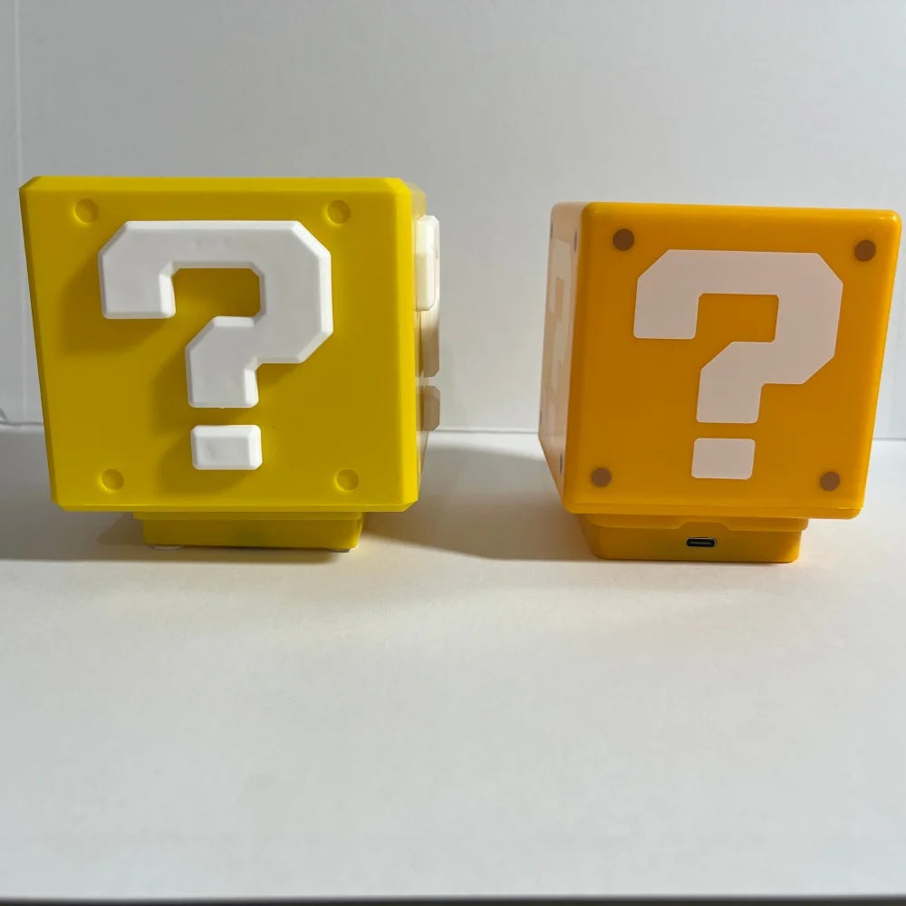 LED Question Mark Brick Night Light With Music USB Charging Desk Lamp Light Birthday X-mas Gifts Quick Pick Grocers
