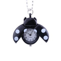 New Fashion Cute Small Golden Beetle Pocket Watchs With Chain Lightweight Necklace Pendant Clock Adult Children Ladybug Watch Quick Pick Grocers