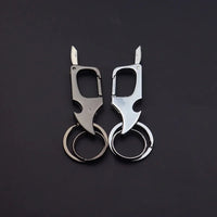 Men's Multifunctional Keychain Bottle Opener Anti-Lost Car Key Ring Creative Waist Hanging Design Econic Blanks