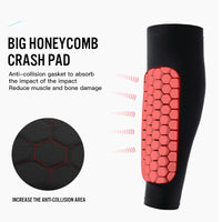 1Pcs Football Shin Guard Socks Sleeves with Foam,Calf Compression Sleeve Honeycomb Pads,Sports Legging & Soccer Equipment Quick Pick Grocers