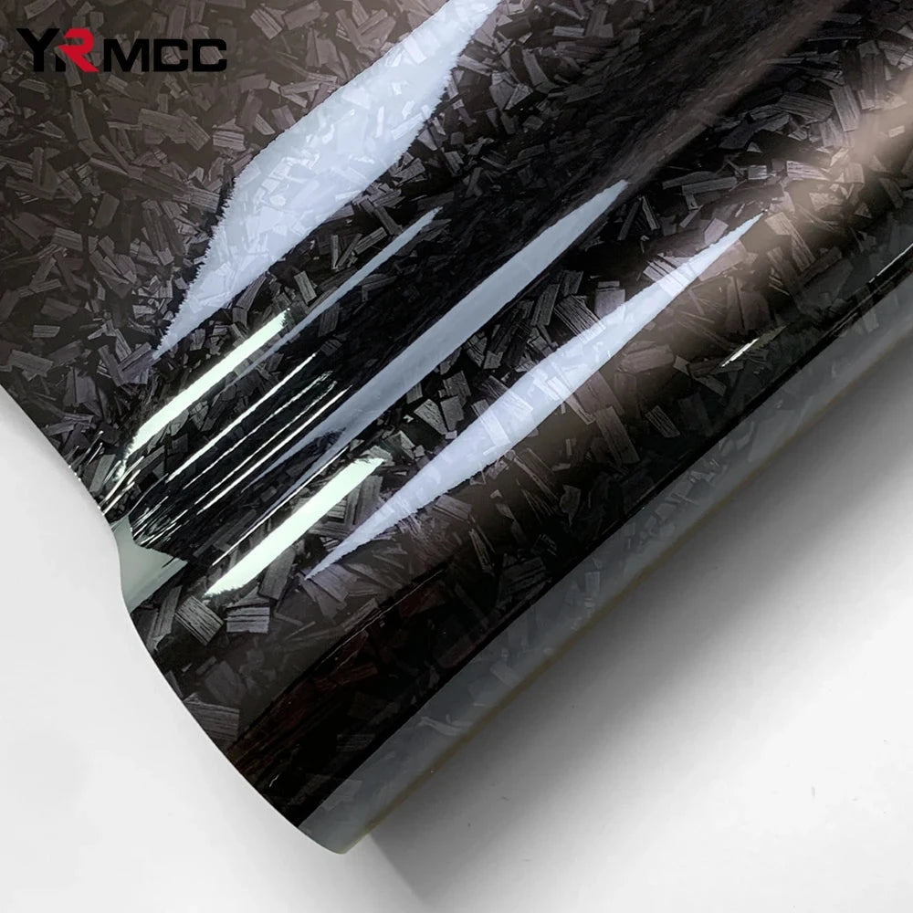 Glossy Black Carbon Fiber Vinyl Wrap Film – 3M Waterproof Car Sticker for DIY Auto Decoration & Protection Econic Blanks