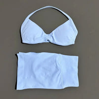 HISTELLO Gym Set 2 Piece Women Strappy Yoga Bra Top Workout Scrunch Shorts Sports Suit Fitness Clothes Seamless Yoga Set Quick Pick Grocers