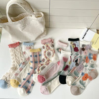 Fashion Socks For Women Summer Breathable Trendy Casual Socks Cute Fashion Korean Style Transparent Lace Sweet Socks Quick Pick Grocers