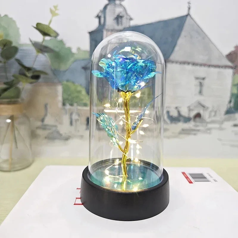 Rose Light Beautiful Realistic Looking Night Light Rose Eternal Flower Party Supplies LED Simulation Rose Flower Valentine's Day Quick Pick Grocers