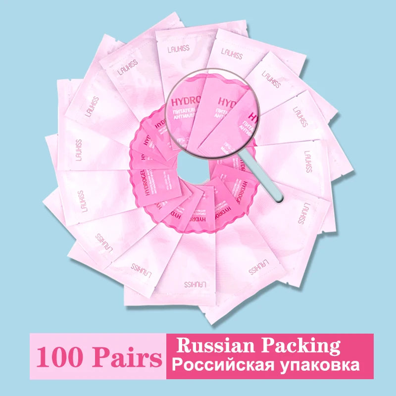 25/50/100Pairs Eye Patches Under Eyelash Pads for Building Hydrogel Paper Patches Lint Free Stickers for False Eyelashes LAUKISS Quick Pick Grocers