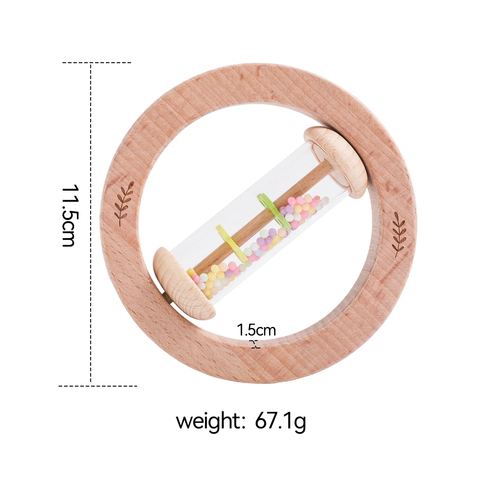 Montessori Baby Rain Stick Rainbow Hourglass Rain Music Rattle Baby Educational Toy Colorful Montessori Sensory Toys for Kids Econic Blanks