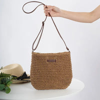 Elegant Light Paper Rope Bag - Bohemian Handmade Style, Hot-Selling Beach/Casual Bag (Crossbody & Shoulder Tote) Quick Pick Grocers