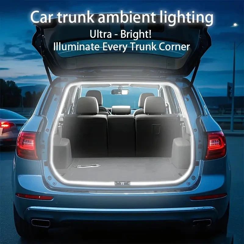 LED Car Trunk Light Strip – Automatic Sensor Ambient Light Bar, Waterproof Hidden Installation, Auto Interior Decor Accessory Econic Blanks