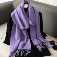 62Color Solid Women Winter Scarf Warm Thicken Cashmere Shawl Outdoor Fashion Luxury Tassels Pashmina Lady Wrap Windproof Scarves Econic Blanks