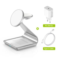Bonola Magnetic 3 in 1 Wireless Charger for iPhone 17/16/15/13/14/12 30W Wireless Charging Station for Apple Watch/AirPods Pro Quick Pick Grocers