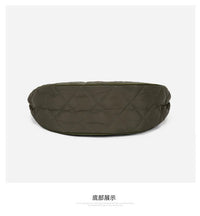 Waist Half Moon Belt Bag Solid Color Crossbody Bag Large Capacity Shoulder Bags Portable Nylon Plaid Travel Bags for Commuting Quick Pick Grocers
