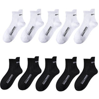10/20Pairs High Quality Men's Socks Casual Breathable Cotton Man Run Sports Socks Spring Autumn Male Sox Gifts Plus Size 38-45 Quick Pick Grocers