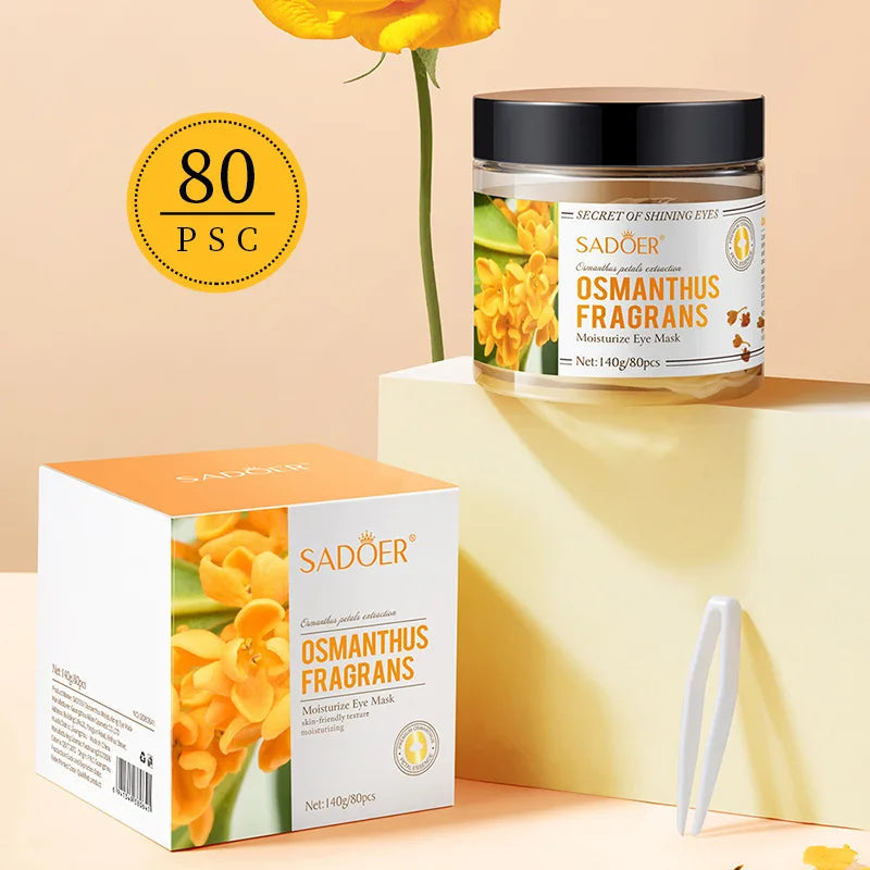 80 Osmanthus Eye Masks, Containing Osmanthus Extract, Hydrate and Moisturize, Nourish the Eyes, and Improve the Skin Around the Eyes Suitable for Daily Eye Care, a Gift for Mom on Mother's Day Quick Pick Grocers