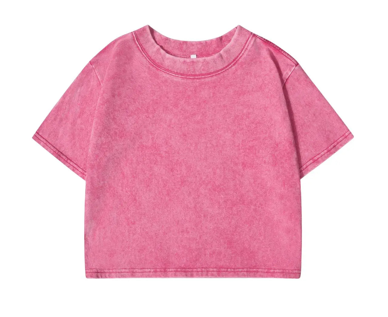 100% Cotton Washed T-Shirts For Women Loose O-Neck Crop Tops Y2k Street Female Clothes Summer Casual Vintage Short Sleeve Tees Quick Pick Grocers