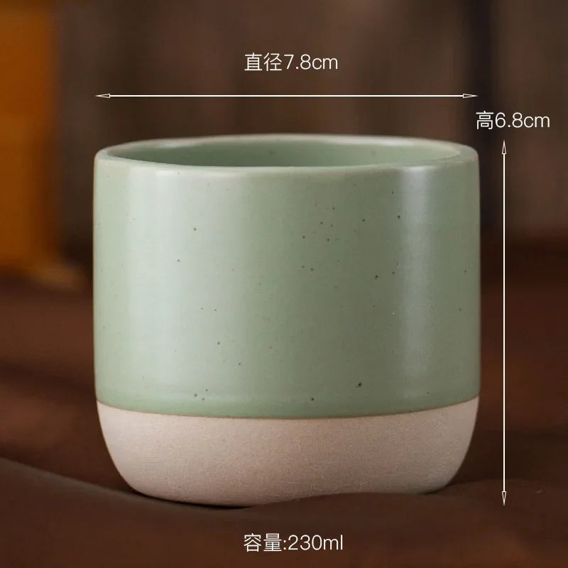 100ml 180ml 230ml Coffee Mug Vintage Ceramics Tea Cup Japanese-style Cafes Drinkware Stoneware Espresso for Restaurants Hotels Quick Pick Grocers