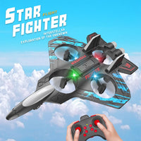 Glider Flying Helicopter RC Hobby Jet Plane 2.4G Stunt Remote Control Foam Fighter Airplane Toy With Light Econic Blanks