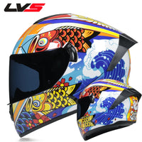 Full Face Racing Helmets Winter Warm Double Visor Motorcycle Helmet Motorbike Sports helmet LVS-701