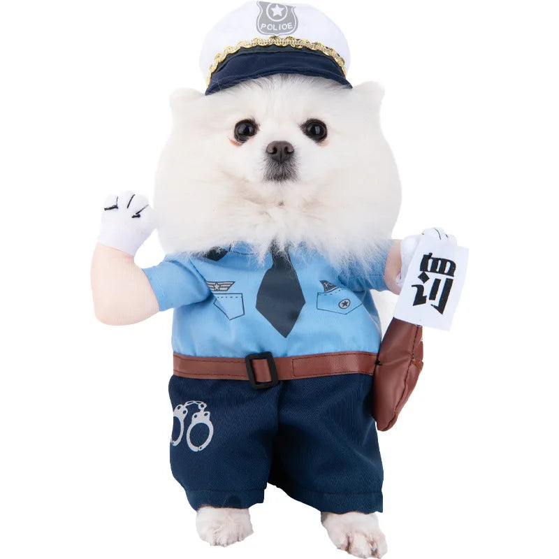 Halloween Dagger Pet Costume - Funny Knife-Holding Dog & Cat Standing Dress for Festival Dress-Up Econic Blanks