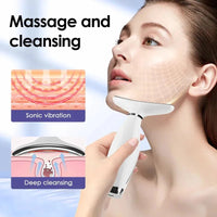 Portable 7 Colors LED Light Therapy Face Neck Massager 3 Gears Adjustable Gentle Vibration Anti Wrinkle Skin Tightening Lifting Quick Pick Grocers