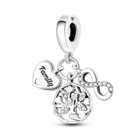 2025 Hot Sale Charms Bead 925 Sterling Silver Pink Butterfly Luminous Firefly Dangle Fit Bangle Bracelet Necklace DIY Jewelry Econic Blanks