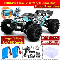 4WD Remote Control Car Off Road 4x4 RC High Speed Buggy Truck Super Brushless 50 or 80KM/H Fast Drift Racing Toy Kids Adults Econic Blanks