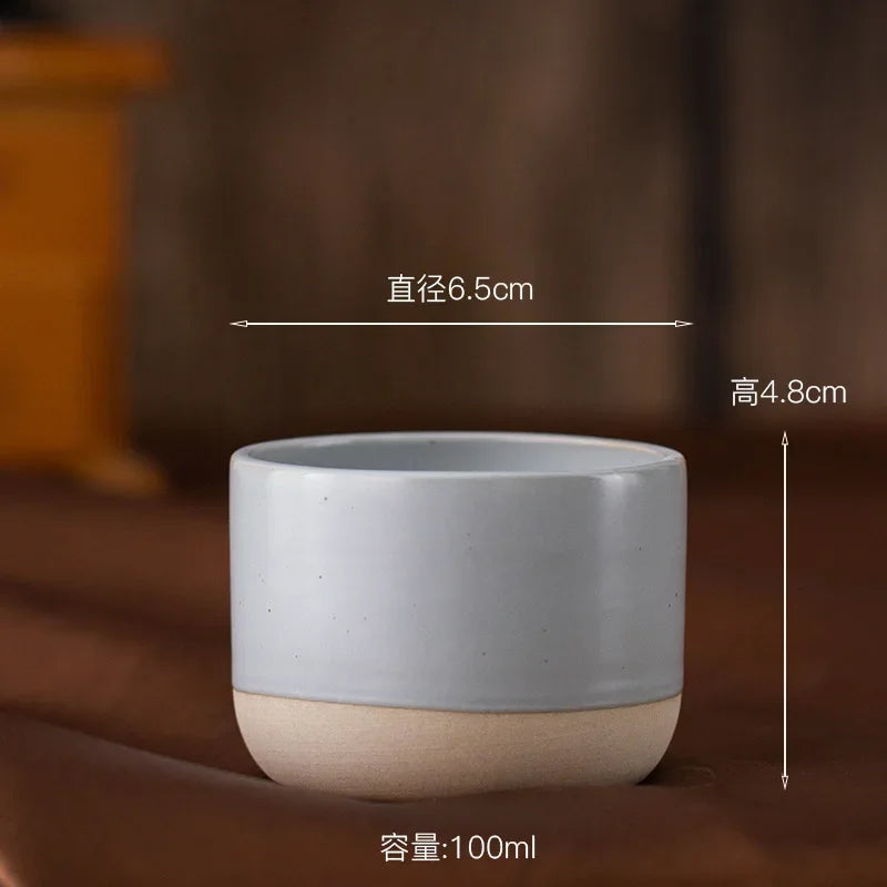 100ml 180ml 230ml Coffee Mug Vintage Ceramics Tea Cup Japanese-style Cafes Drinkware Stoneware Espresso for Restaurants Hotels Quick Pick Grocers