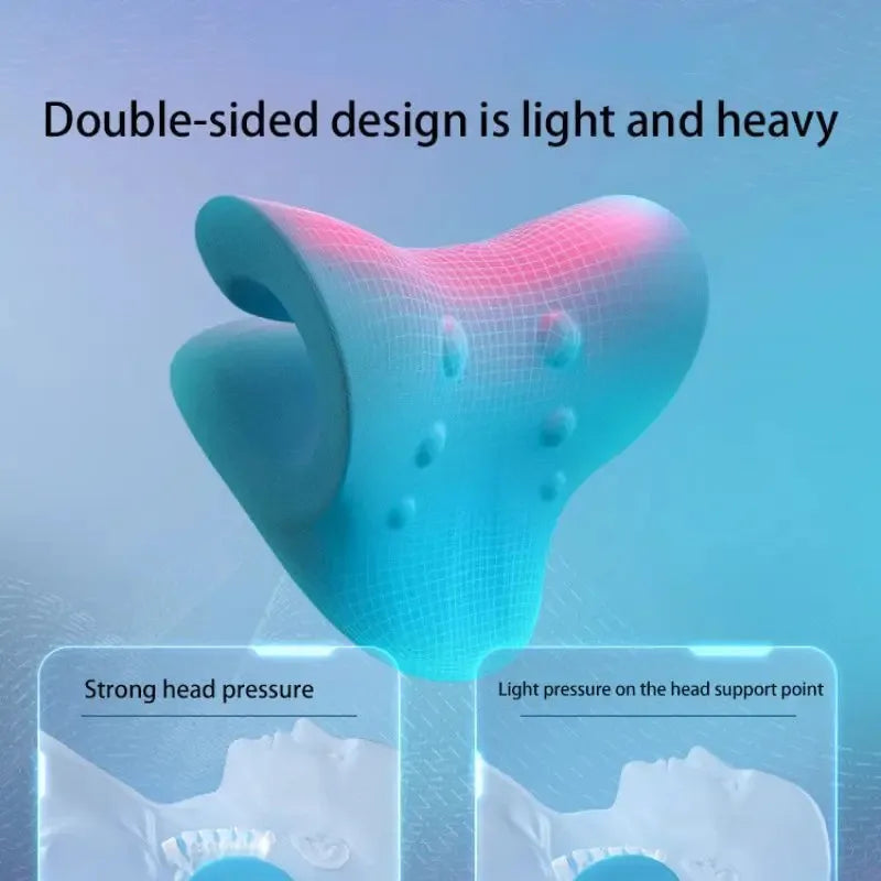 Neck Shoulder Stretcher Relaxer Cervical Chiropractic Traction Device Massage Pillow for Pain Relief Cervical Spine Alignment Quick Pick Grocers