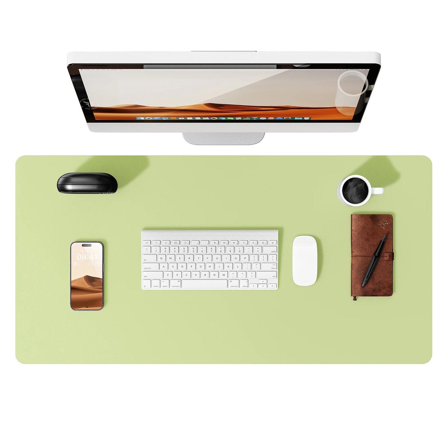 Large Mouse Pad,Office Desk Mat, Leather Desk Pad Protector, Non-Slip PU Leather Desk Blotter, Laptop Desk Pad Quick Pick Grocers