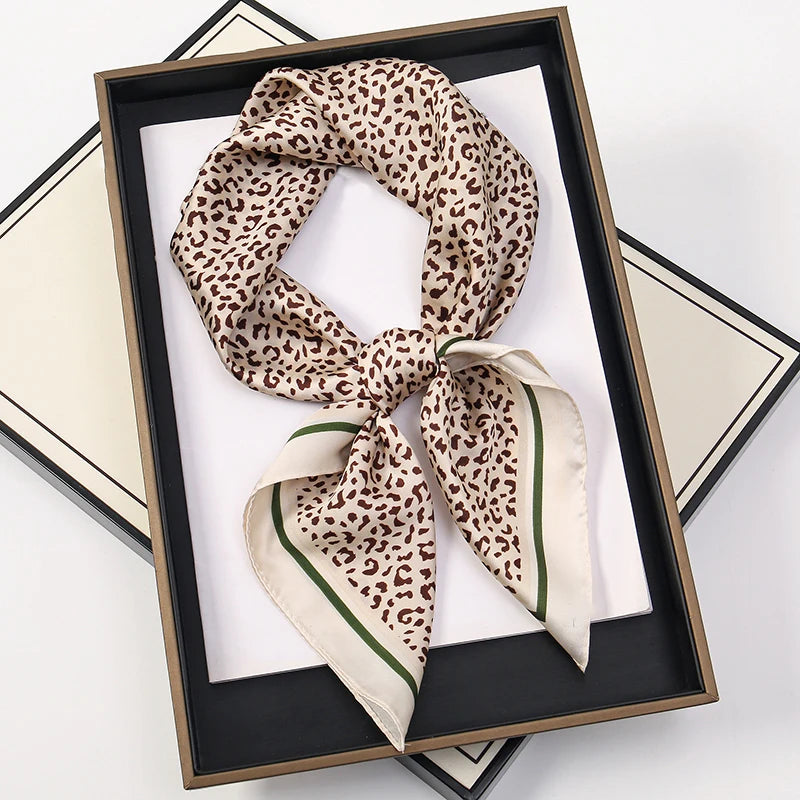 60Colors Luxury Scarf Women 70*70Cm Silk Feel Square Hair Wrapping Foulard Satin Shawl Big Size Head Bandana Hijab Handkerchief Quick Pick Grocers