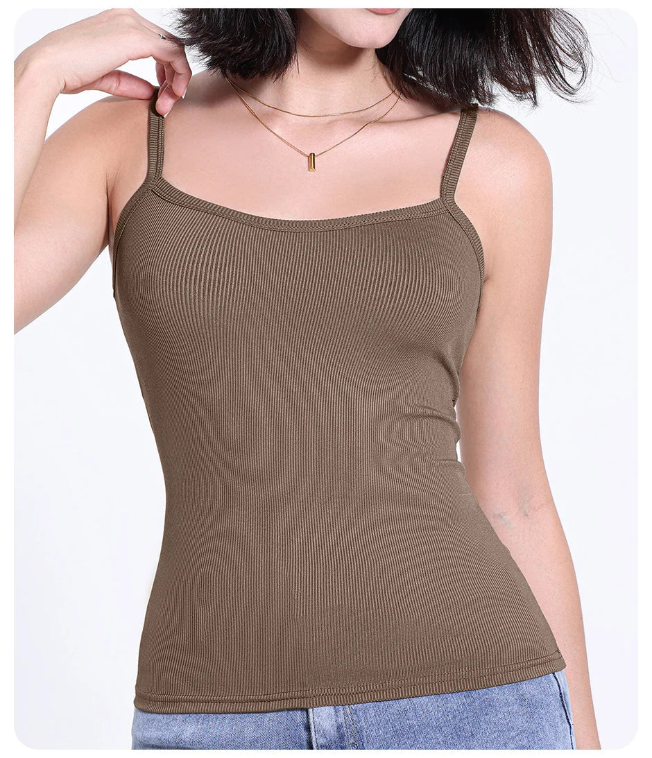 3/6 Pcs Ladies' Summer Korean Version Of Suspender Vest With Solid Color Foundation Joker Sexy Suspender Top Slim And Thin Teen Quick Pick Grocers