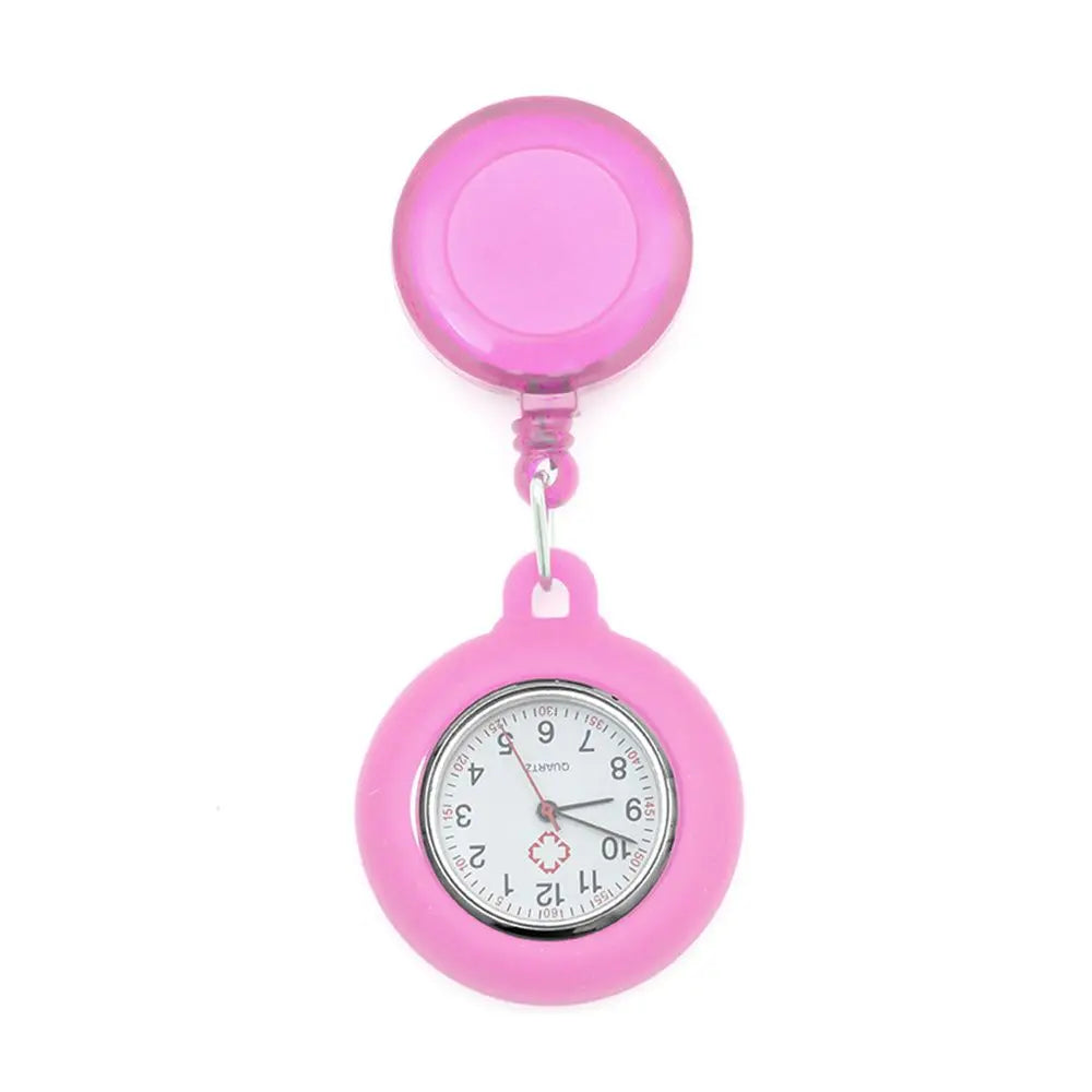 1PC New Retractable Nurse Watch Clip-on Fob Watch Doctor Medical Hanging Brooch Pin Quartz Clock Doctor Nurse Gifts Quick Pick Grocers