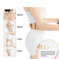 1pcs  Wooden Therapy Massage Tool Back Massager Roller Rope for Body Shaping Pain Relief Wooden Treatment Purest Peak