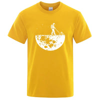 Men T-shirt High Quality Funny Cotton Blend Lunar Cleaner Printing Casual Cool Loose O-neck Male  for MenT-shirt Hip Hop Tees Quick Pick Grocers