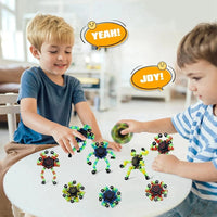 4Pcs Fidget Spinners Glow in The Dark Fingertip Gyro DIY Deformable Robot Funny Sensory Toys Decompression Spinner Party Favors Econic Blanks