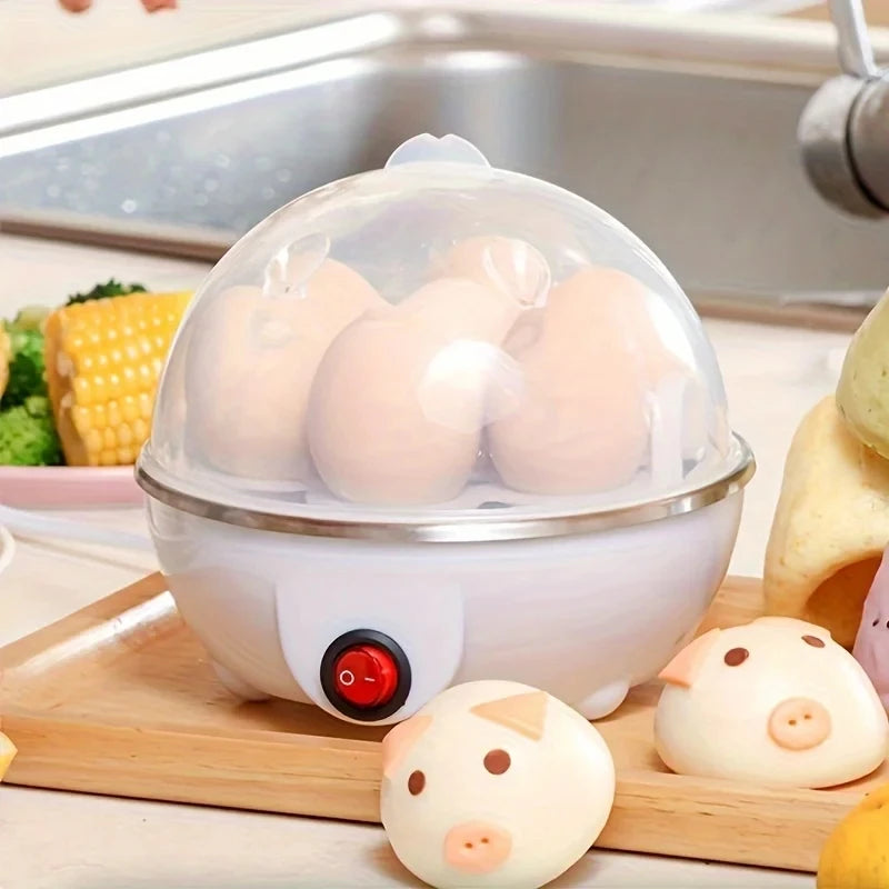 Egg Cooker Automatic Power Off Home 7 Eggs Multi-Functional Steamed Egg Custard Boiled Egg Machine Breakfast Artifact Econic Blanks
