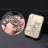 Fidget Spinner KK Pop Fingertip Gyro Solution Pressure Reduction Toy Push Poker Push Card EDC stainless Steel Toys Adult Gifts Econic Blanks