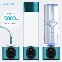 BlueVida New 8th Generation Nano Hydrogen Water Generator Bottle DuPont SPE/PEM Water Hydrogenator With H2 Inhaler-Touch Button Quick Pick Grocers