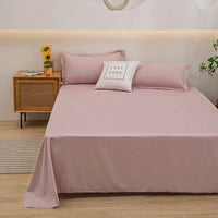One solid color simple sheet Machine washable single double bed linen Student dormitory sheet (pillowcase not included) Quick Pick Grocers
