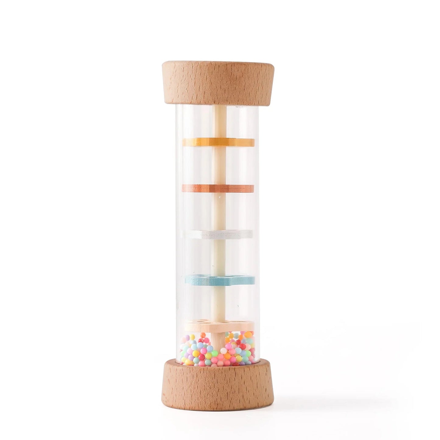 Montessori Rain Stick Toy for Babies Wooden Rainmaker Musical Shaker,Sensory Educational Instrument for Toddlers 6-12 Months Purest Peak